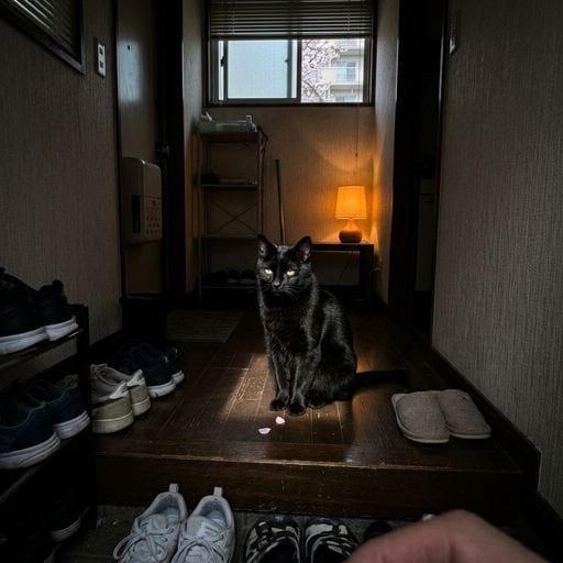 黒：窓辺にうたた寝…春の柔らかな光が、遠くの桜を薄紅色に染めていた。 この窓辺には、私より前の記憶が染み込んでいる。春は、い…