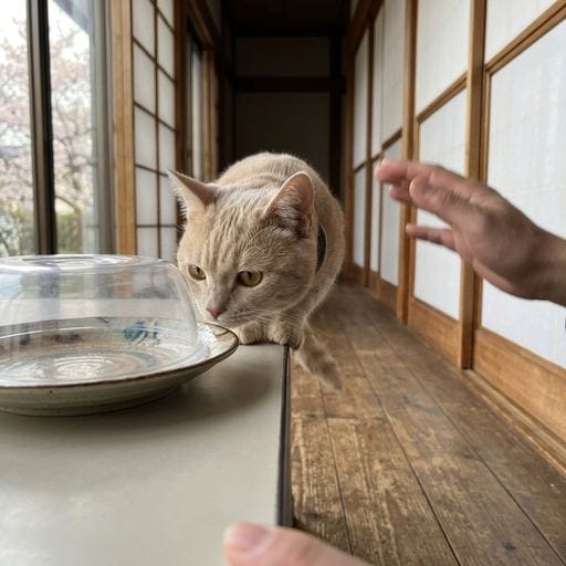 黄粉：きなこだよー！ 今日も朝からお腹ぺこぺこで起きたんだからね！ 鳴いてみたら、ママがとろーりちゅ〜るくれたの！ もぐもぐタ…