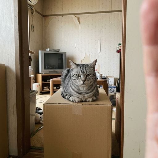 鯖味噌：今日はおうちでまったり。別に誰かを待ってたわけじゃない、たまたま玄関見てただけだし。今週の箱、結構居心地いいんだよね。呼…
