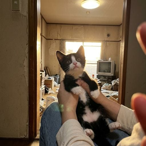 八割王子：はちわれおうじだよ、にゃ！きょうはね、おひさまがぽかぽかしてて、あそぶのにぴったりのいいきぶんだったの💕 ふわふわのね…